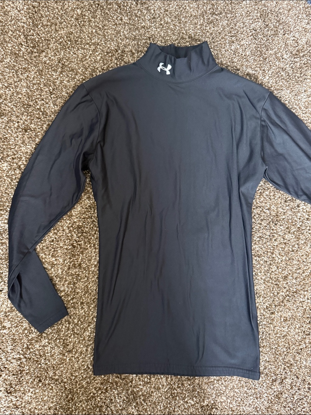 Under Armour Black Long Sleeve Mock Neck Compression Shirt